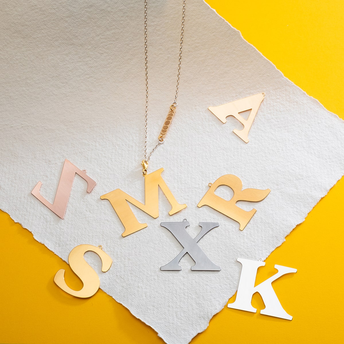 Letter necklace, AG 925 silver