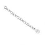 Extension piece with teardrop type finish plate, silver Extension piece with teardrop type finish plate, AG 925 silver