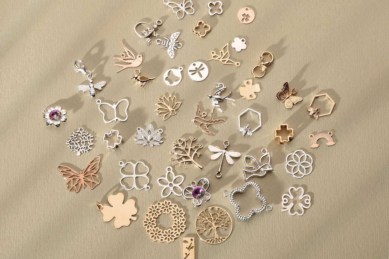 Puolivalmisteiset hopea- ja kultakorukomponentit 925CRAFTilta